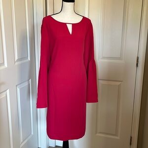 NWOT ann Taylor midi carnation pink dress. Slowly.  Elegant